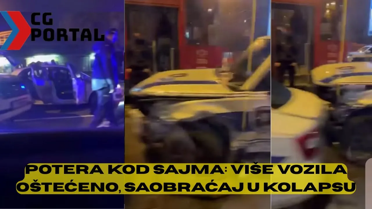 Potera kod Sajma Više vozila oštećeno, saobraćaj u kolapsu